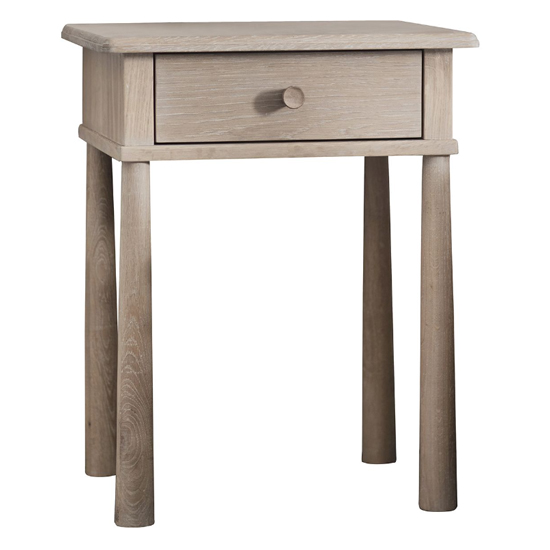 Burbank Wooden Bedside Cabinet With 1 Drawer In Oak