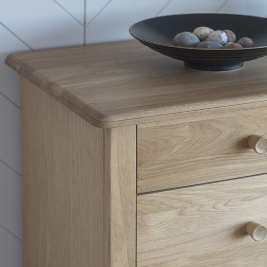 Burbank Wooden Chest Of 5 Drawers In Oak