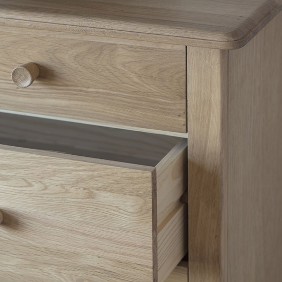 Burbank Wooden Chest Of 5 Drawers In Oak