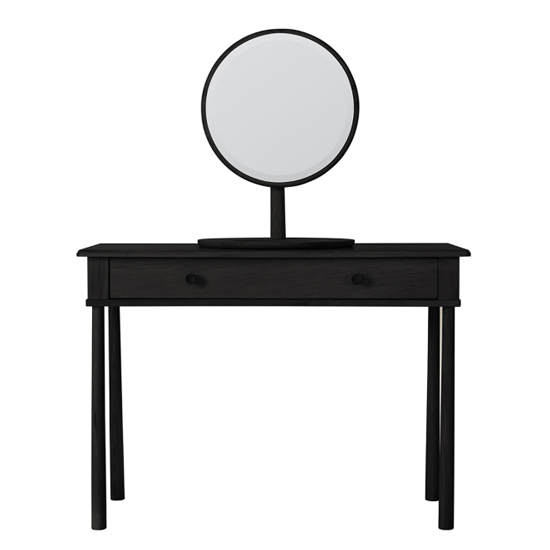 Burbank Wooden Dressing Table With 2 Drawers In Black