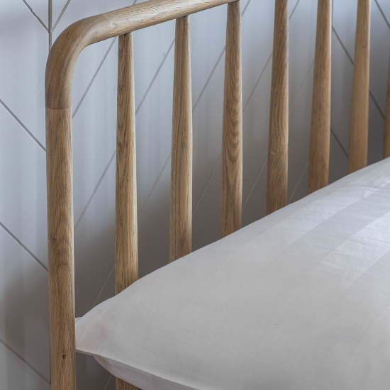 Burbank Wooden King Size Bed In Oak