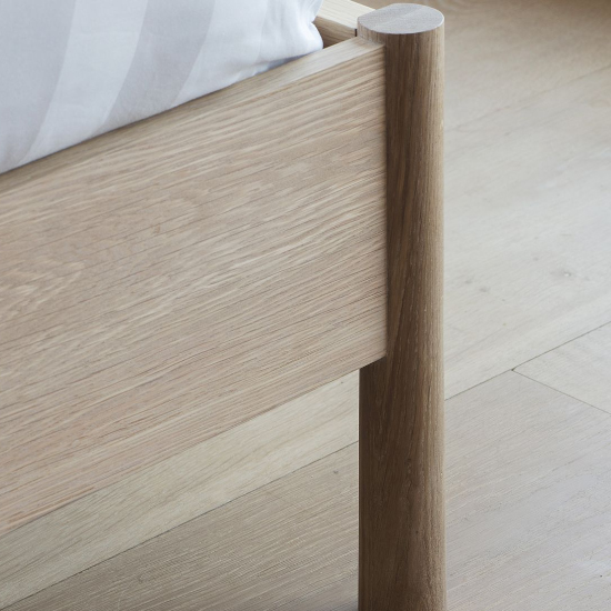 Burbank Wooden King Size Bed In Oak