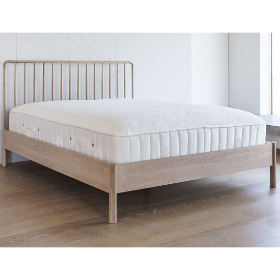 Photo of Burbank wooden king size bed in oak