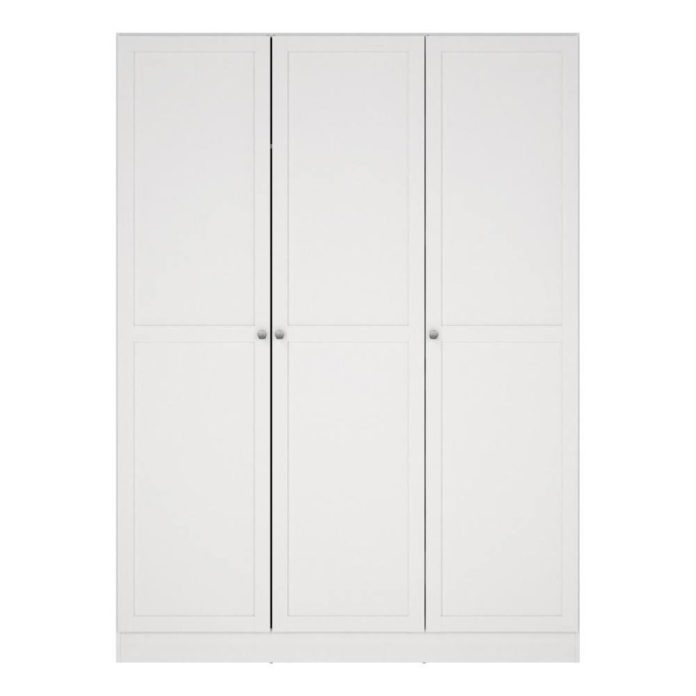 Burbank Wooden Wardrobe With 3 Doors In White