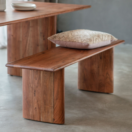 Read more about Burden rectangular large wooden dining bench in natural