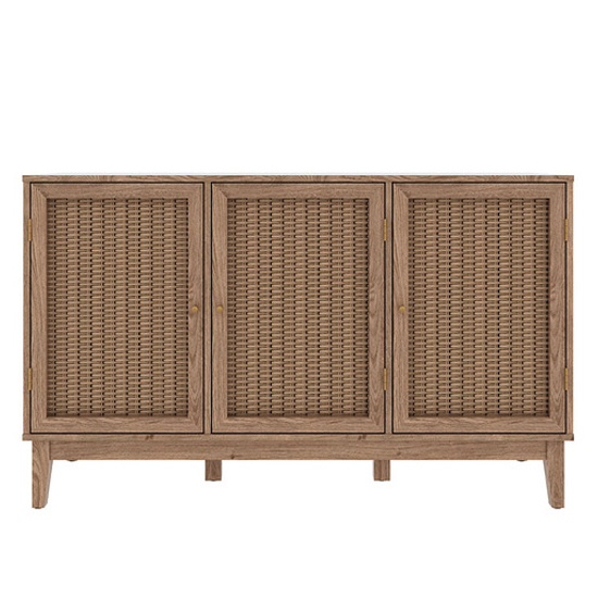 Burdon Wooden Sideboard With 3 Doors In Oak