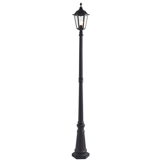 Read more about Burford outdoor clear lamp post in matt black