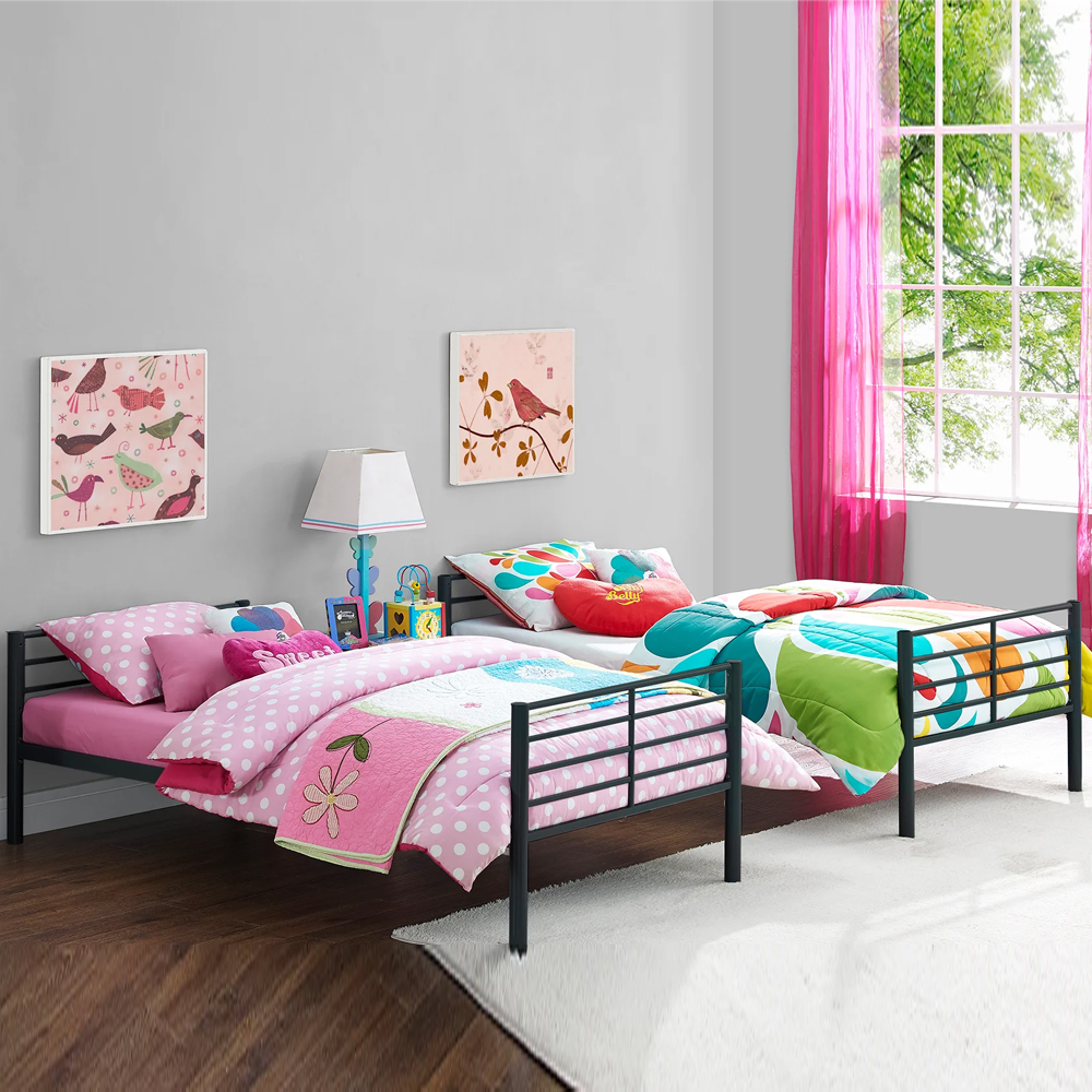 Burg Metal Children Bunk Bed In Black
