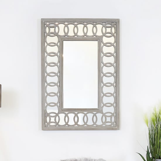 Product photograph of Burley Wall Mirror With Natural Wooden Frame from Furniture in Fashion