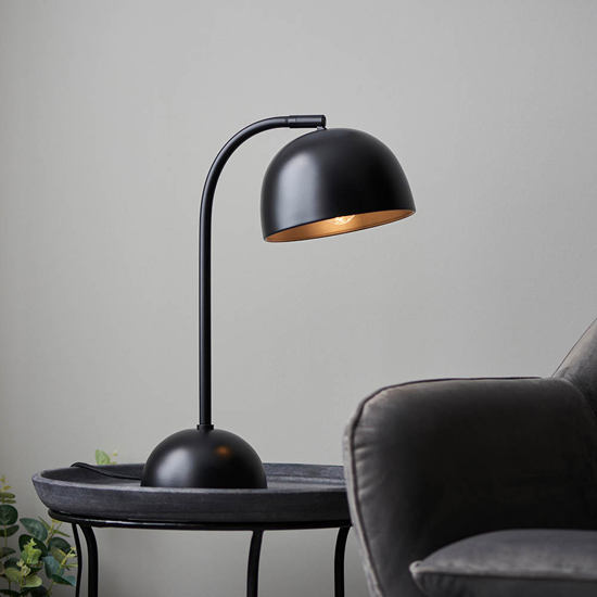 Burlington Domed Task Table Lamp In Matt Black