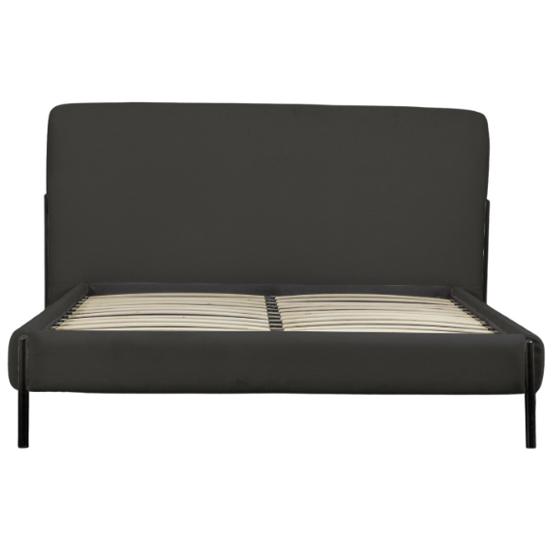 Read more about Burlington polyester fabric double bed in charcoal