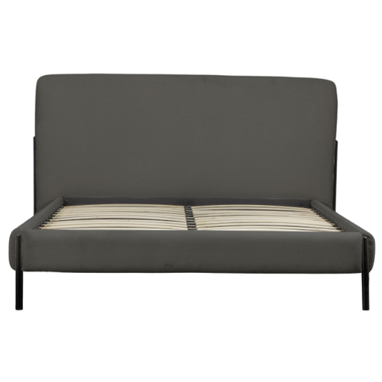 Read more about Burlington polyester fabric double bed in dark grey