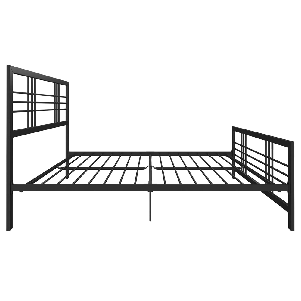 Burma Metal Double Bed In Black