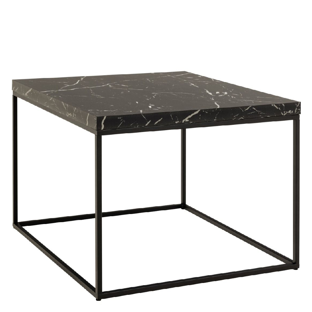 Burnaby Wooden Coffee Table Large In Black Marble Effect