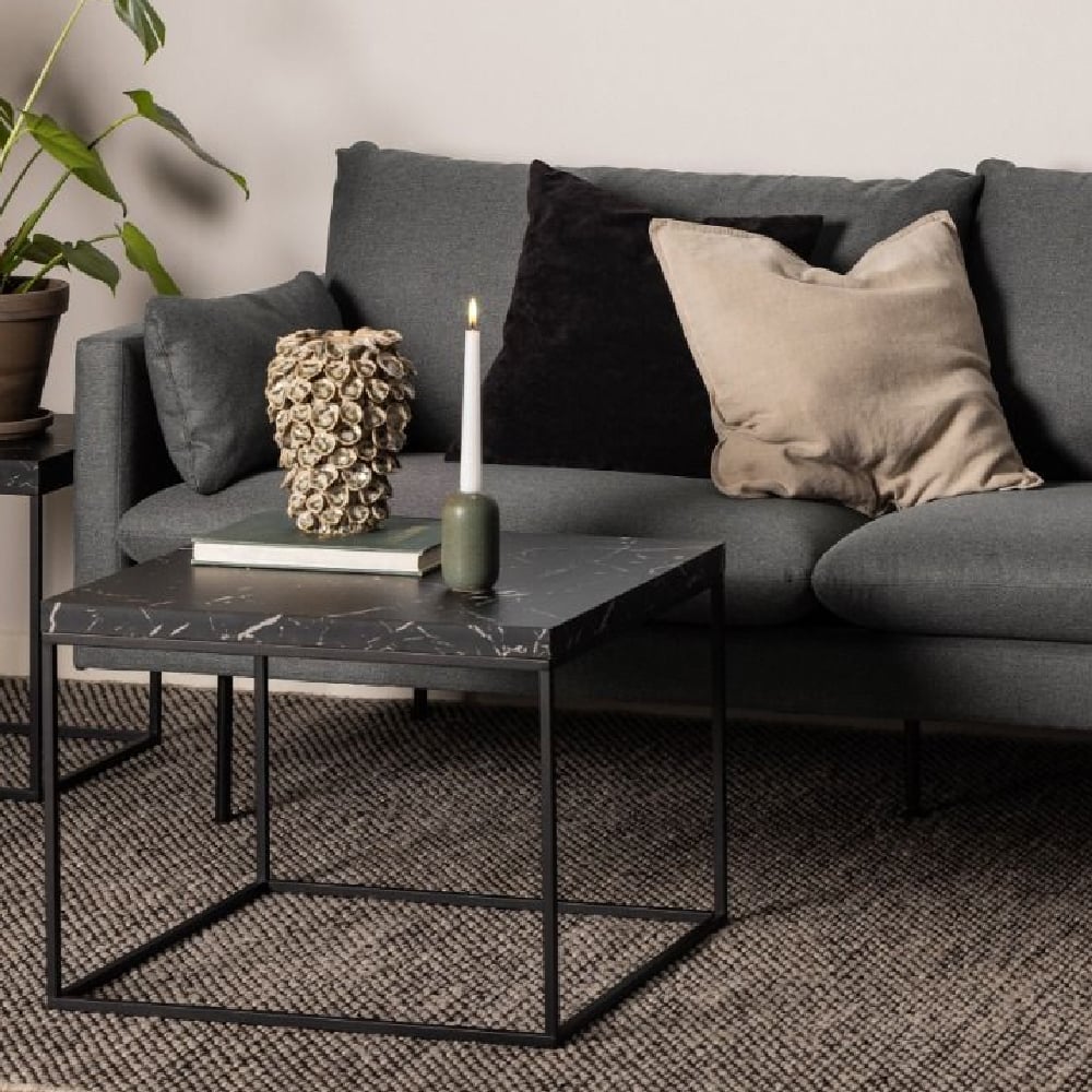 Read more about Burnaby wooden coffee table large in black marble effect