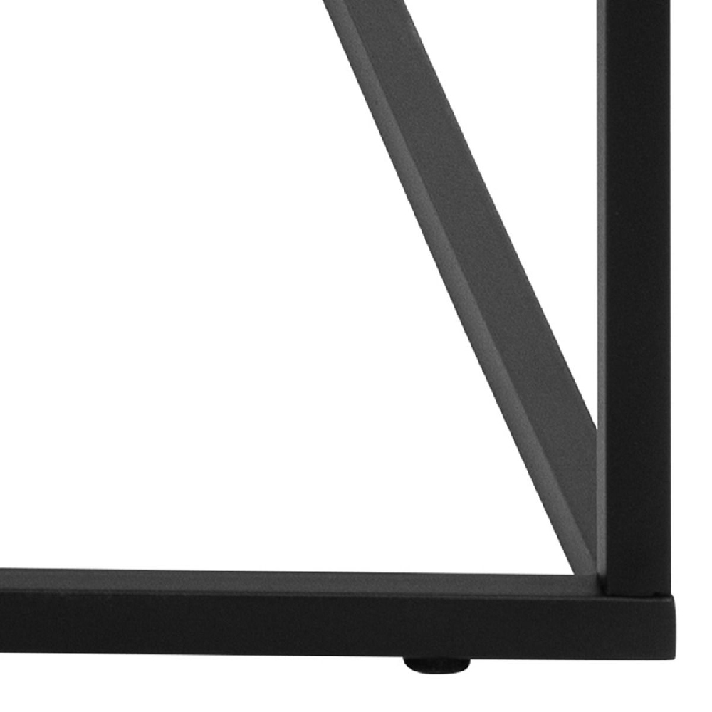 Burnaby Wooden Coffee Table Rectangular In Black Marble Effect