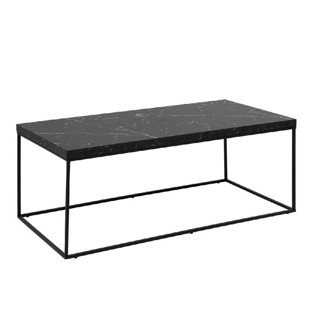 Read more about Burnaby wooden coffee table rectangular in black marble effect