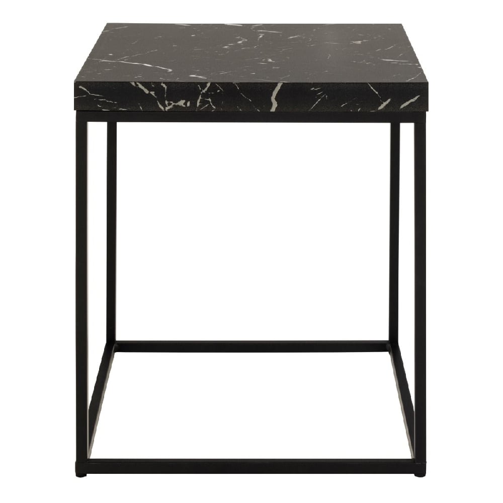 Burnaby Wooden Coffee Table Small In Black Marble Effect