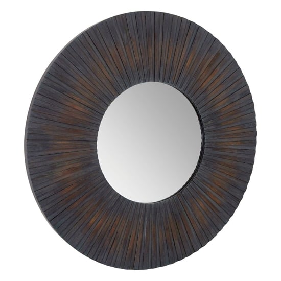 Product photograph of Burner Round Wall Bedroom Mirror In Antique Frame from Furniture in Fashion