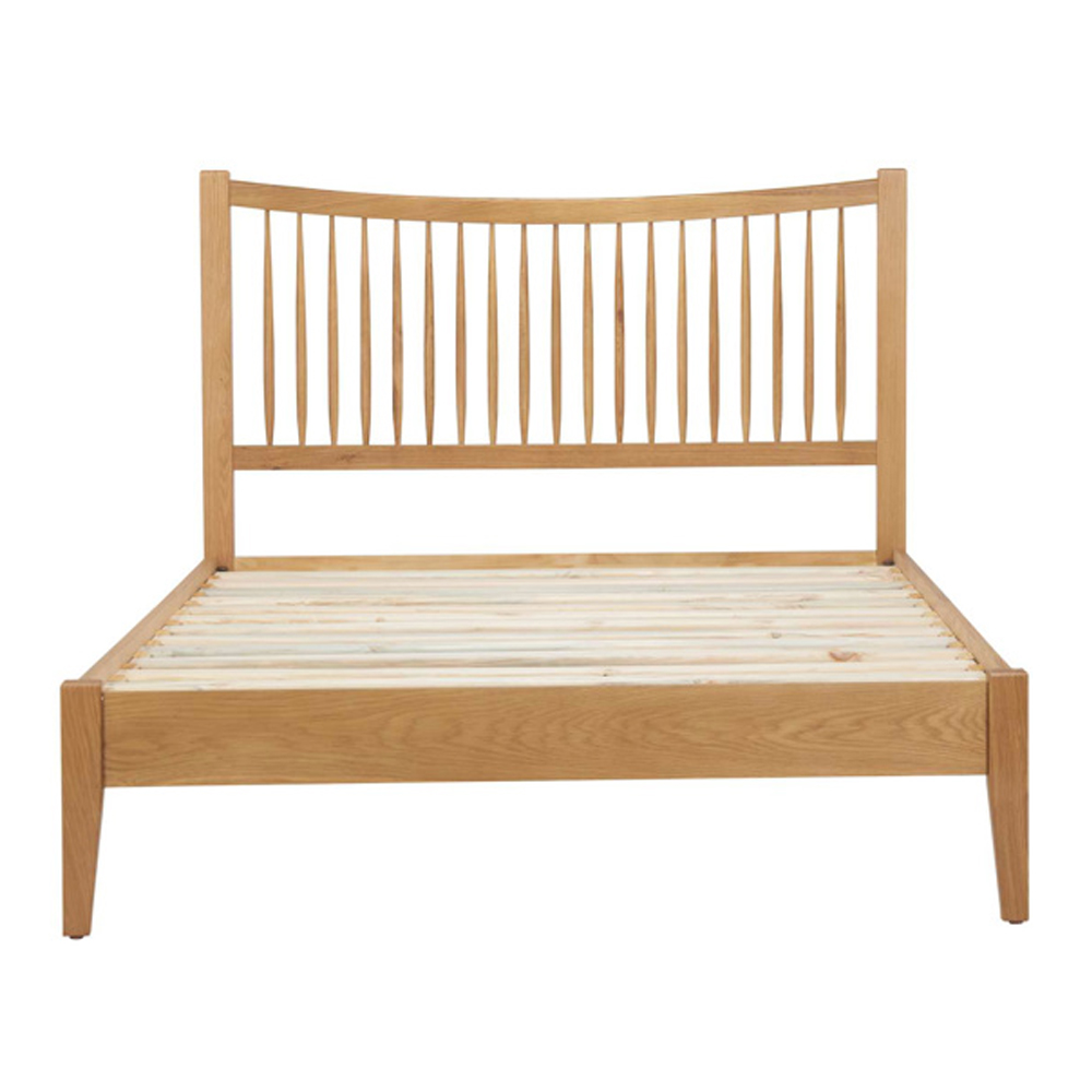 Burton Wooden King Size Bed In Oak