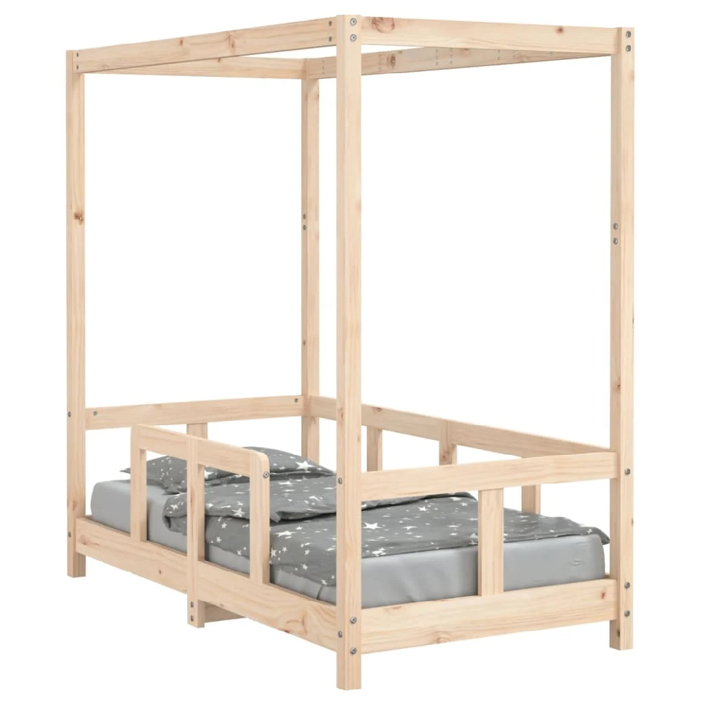 Burwell 70x140cm Wooden Children Bed In Natural