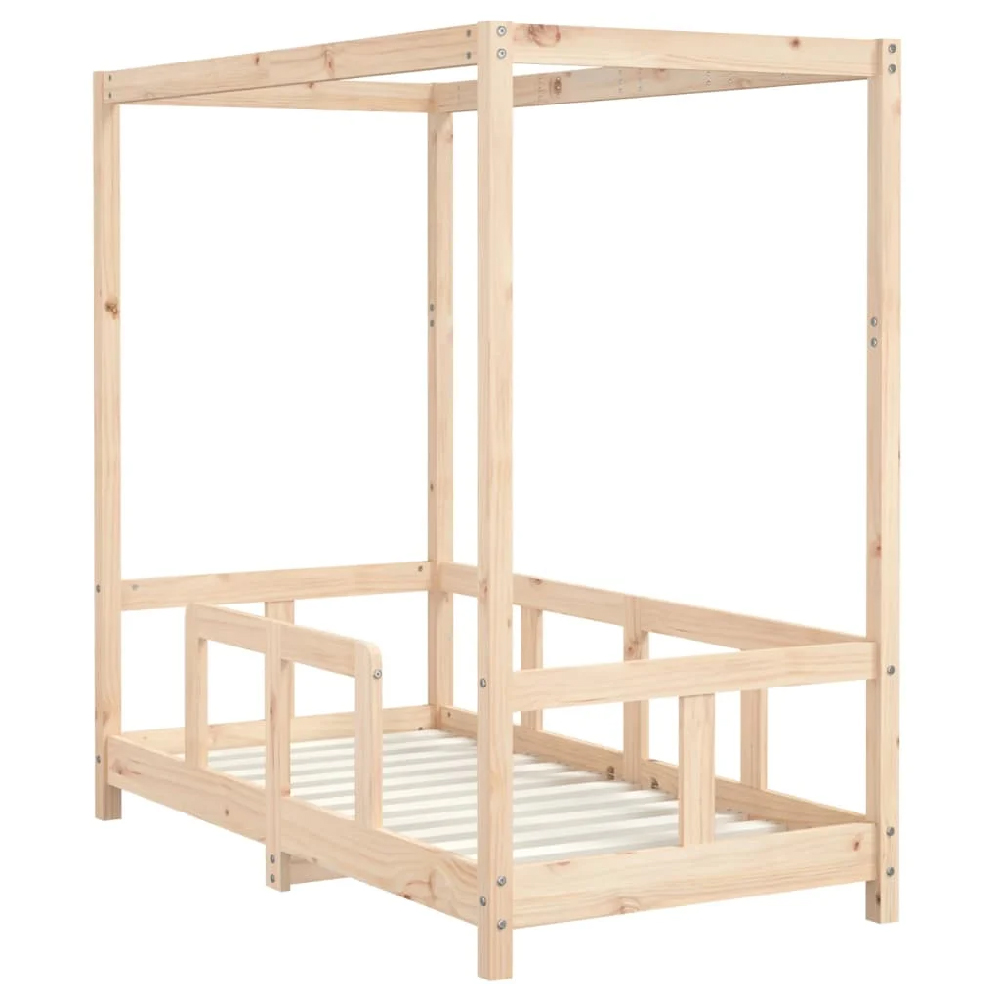 Burwell 70x140cm Wooden Children Bed In Natural