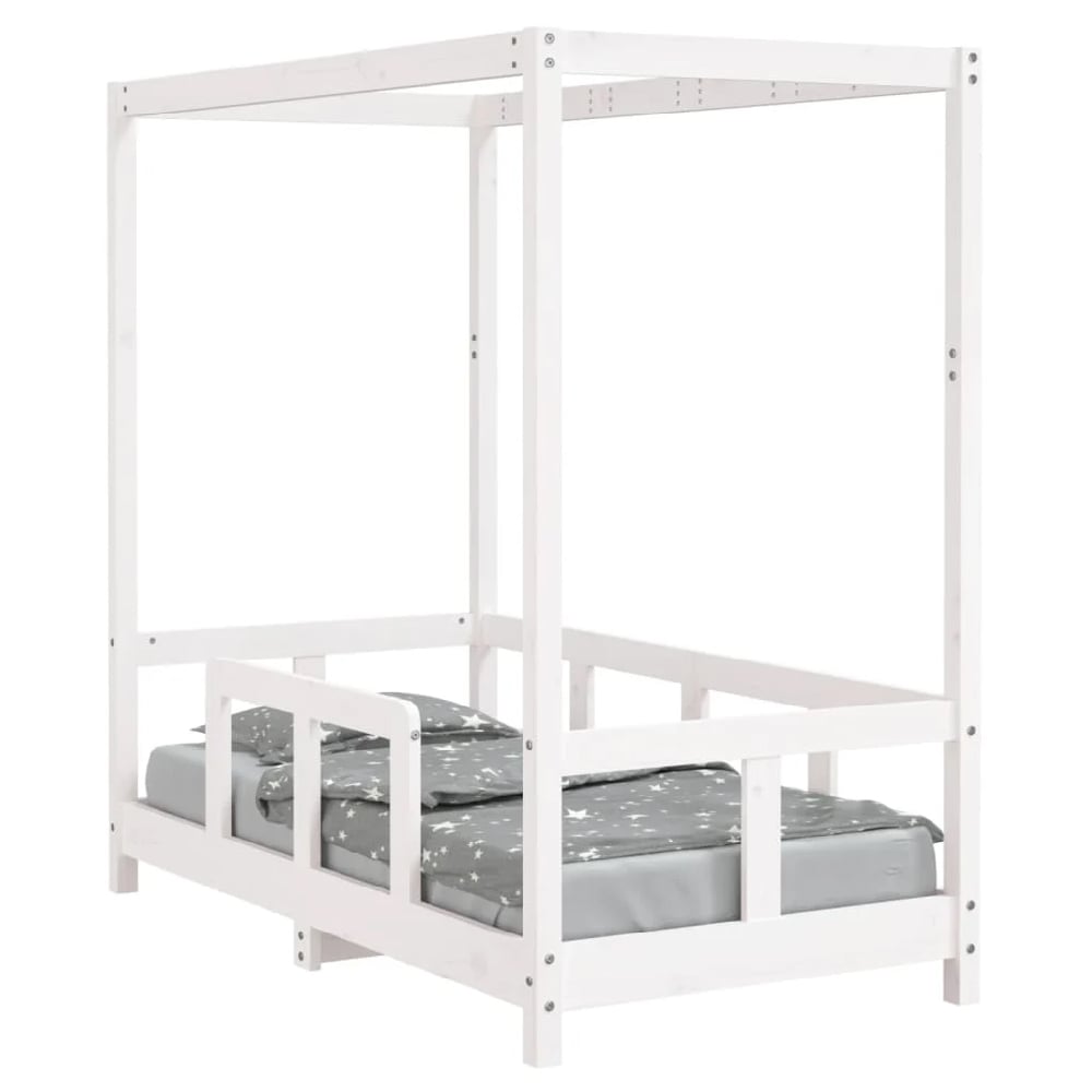Burwell 70x140cm Wooden Children Bed In White