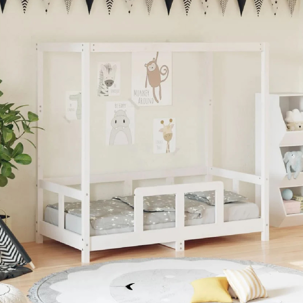 Read more about Burwell 70x140cm wooden children bed in white