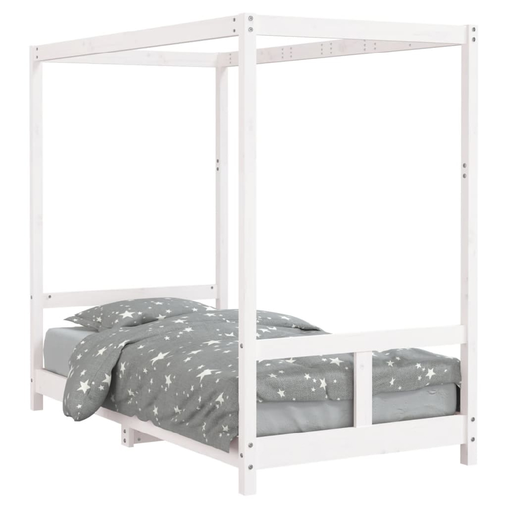 Burwell 80x160cm Wooden Children Bed In White