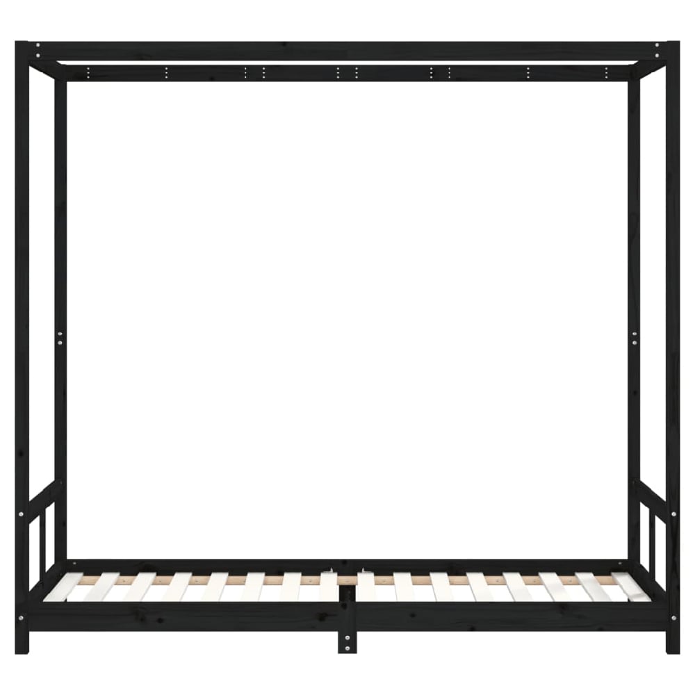 Burwell 80x200cm Wooden Children Bed In Black