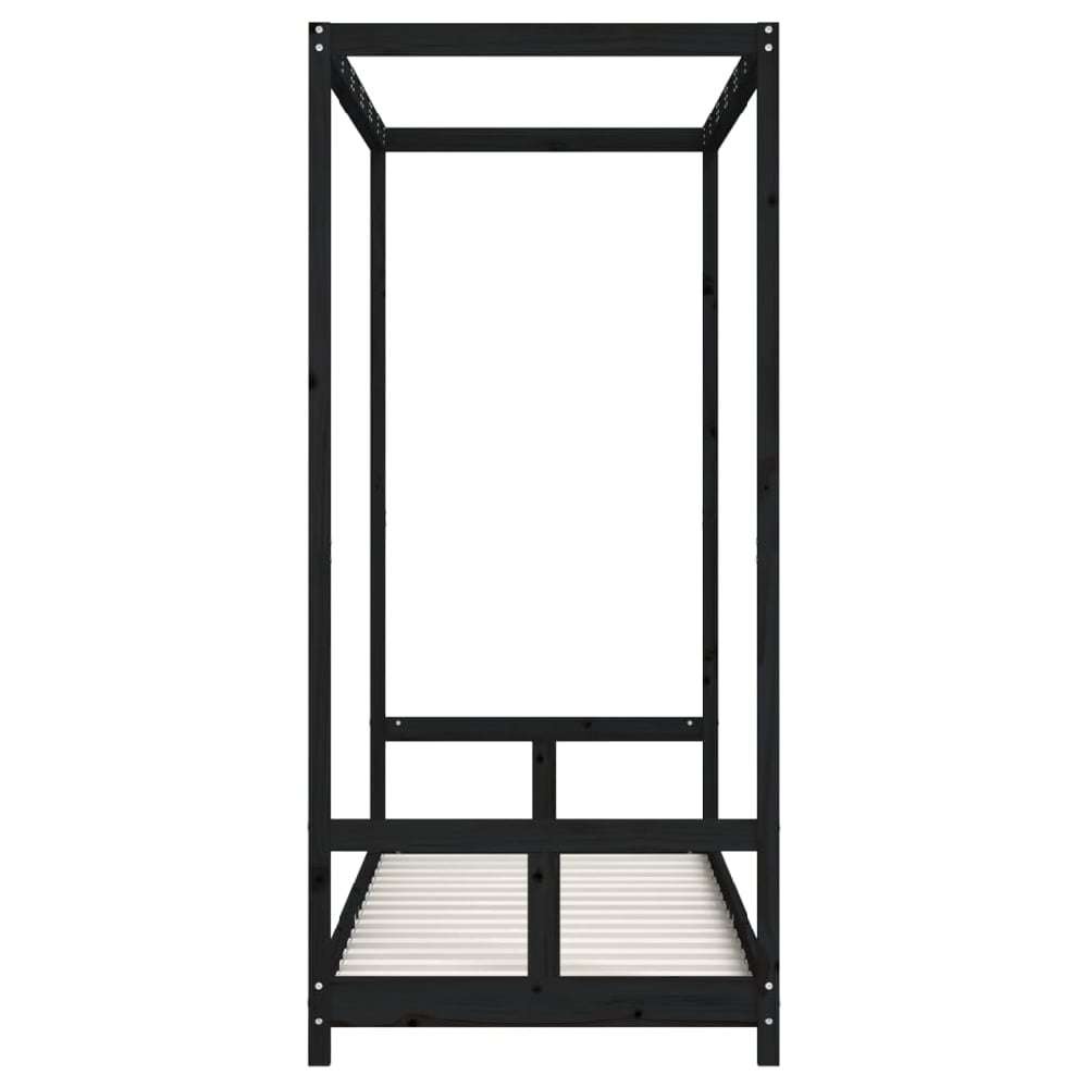 Burwell 80x200cm Wooden Children Bed In Black
