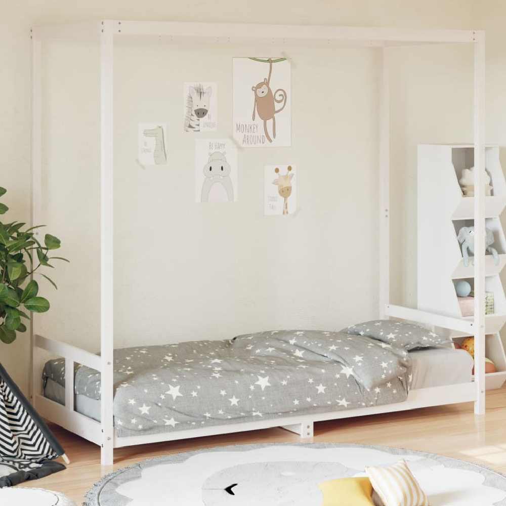 Read more about Burwell 80x200cm wooden children bed in white