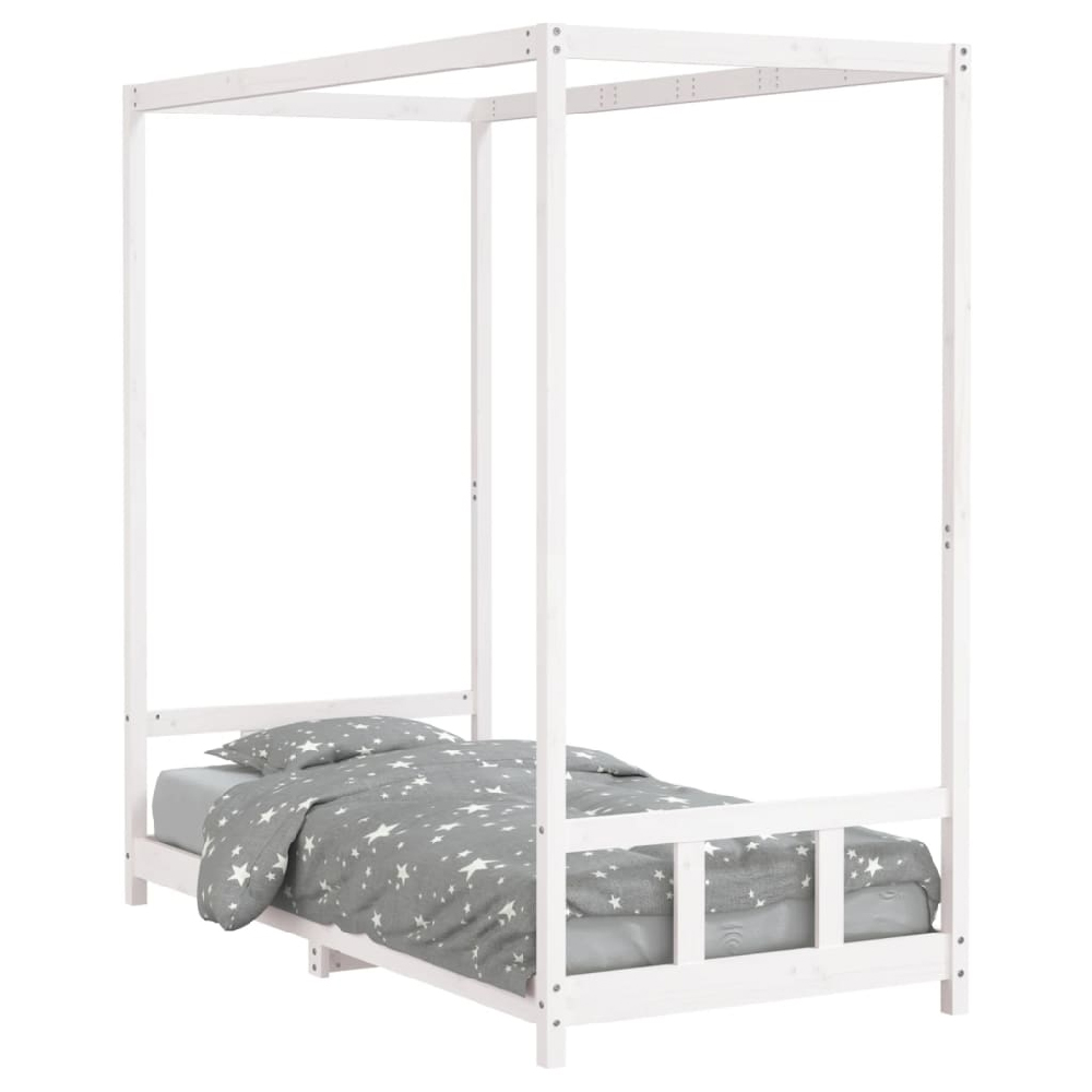 Burwell 90x190cm Wooden Children Bed In White