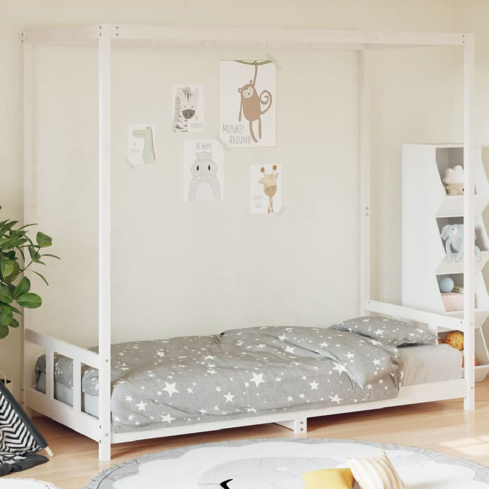 Read more about Burwell 90x200cm wooden children bed in white