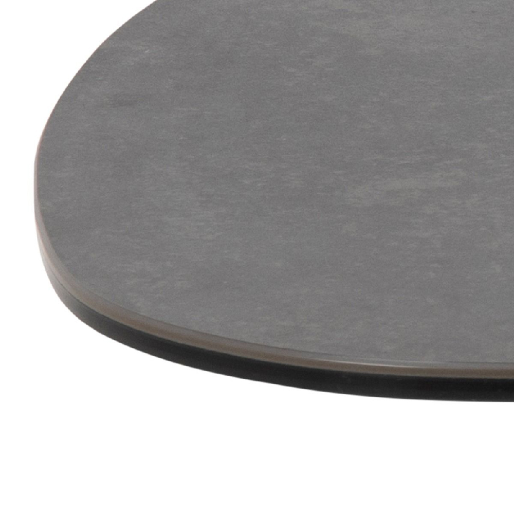 Burwell Ceramic Coffee Table Large With Metal Base In Black