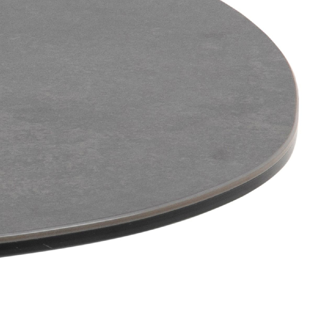 Burwell Ceramic Coffee Table Large With Metal Base In Black