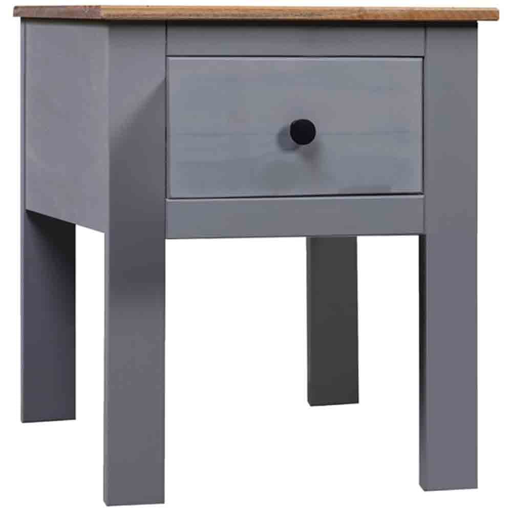 Read more about Bury wooden bedside cabinet with 1 drawer in grey and brown