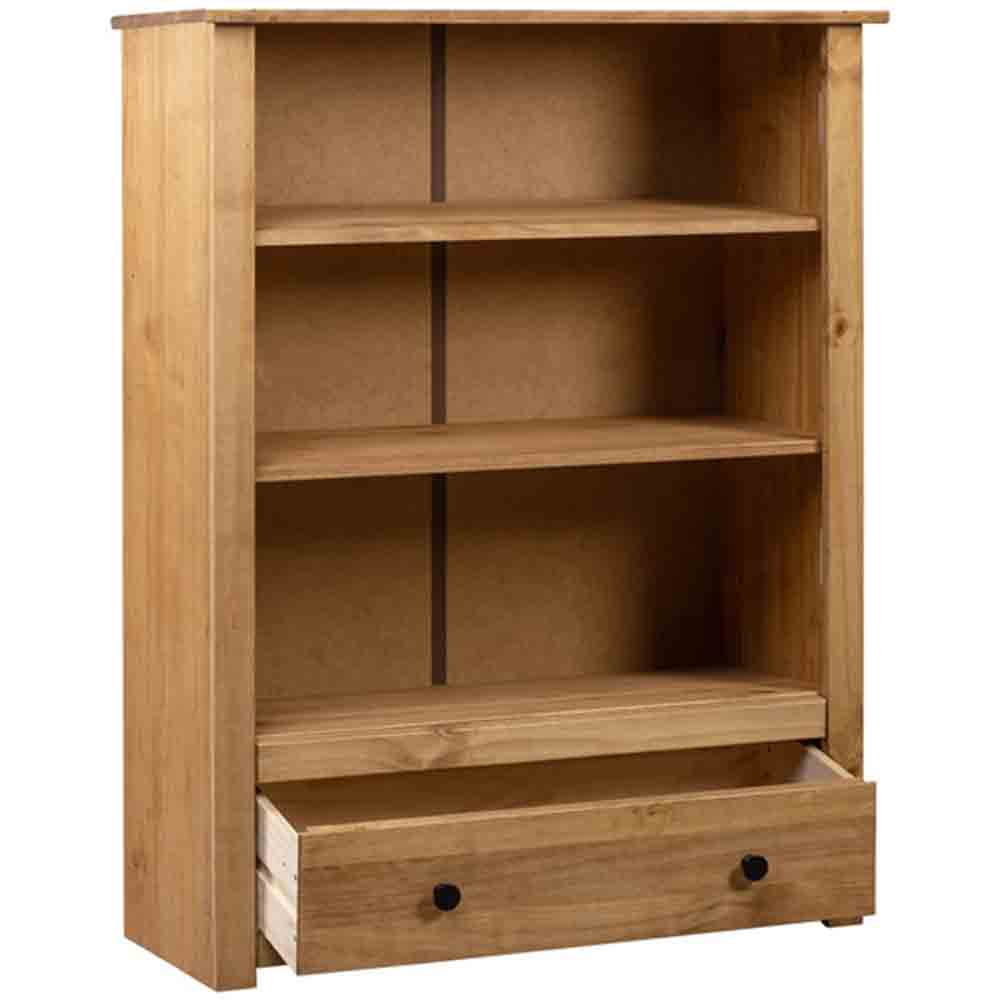Bury Wooden Bookcase With 1 Door 3 Shelves In Brown