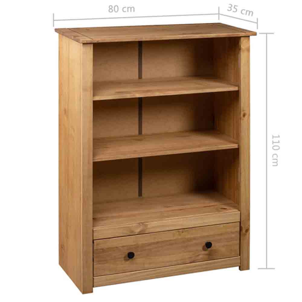 Bury Wooden Bookcase With 1 Door 3 Shelves In Brown