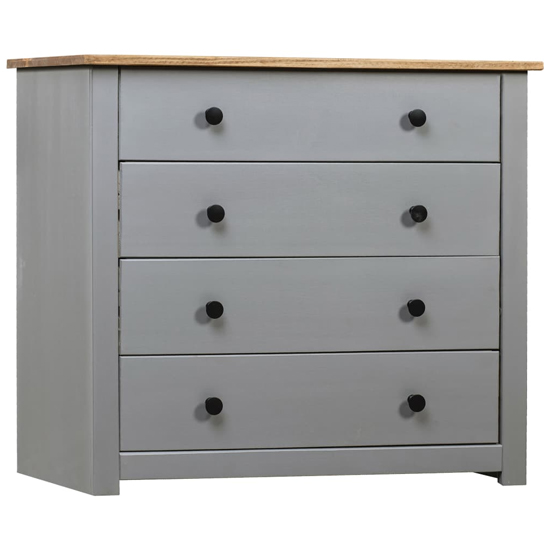 Read more about Bury wooden chest of 4 drawers in grey and brown