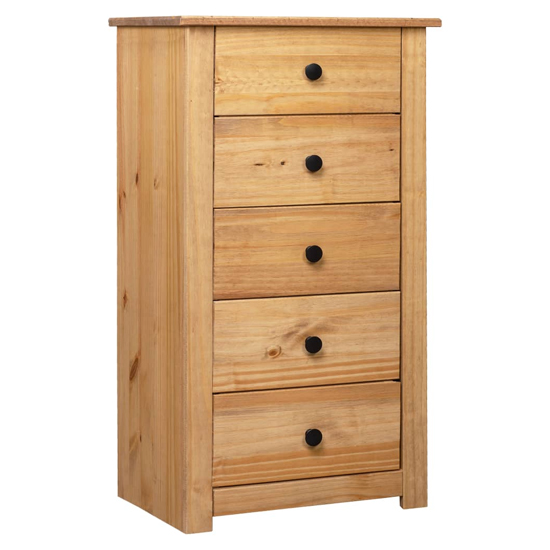 Read more about Bury wooden chest of 5 drawers tall in brown