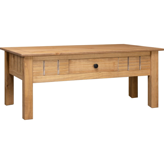 Read more about Bury wooden coffee table with 1 drawer in brown