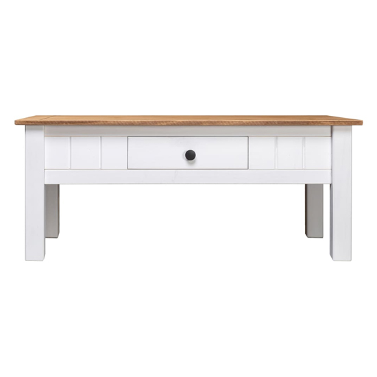 Bury Wooden Coffee Table With 1 Drawer In White And Brown