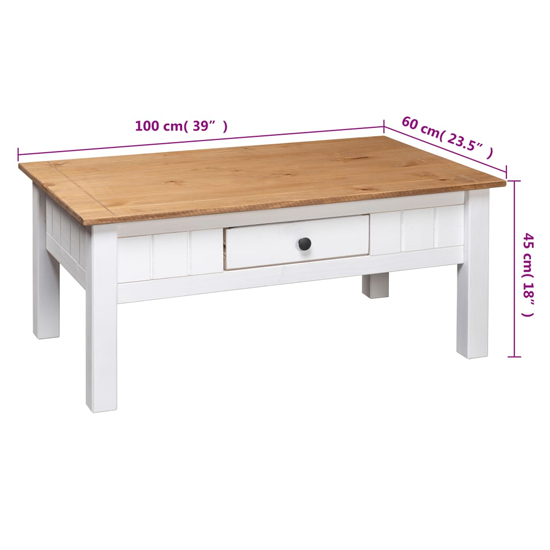 Bury Wooden Coffee Table With 1 Drawer In White And Brown