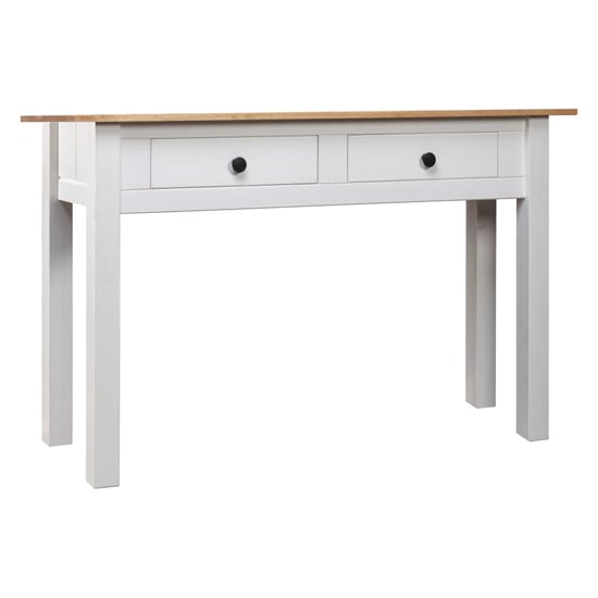 Read more about Bury wooden console table with 2 drawer in white and brown