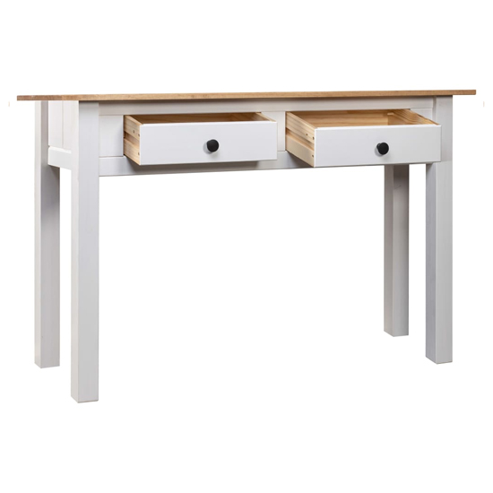 Bury Wooden Console Table With 2 Drawer In White And Brown
