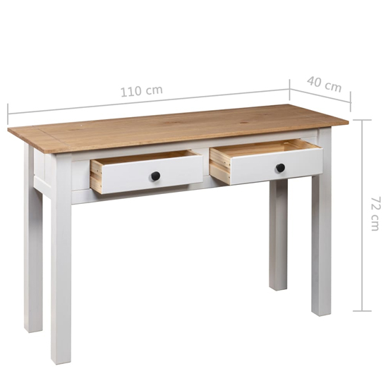 Bury Wooden Console Table With 2 Drawer In White And Brown
