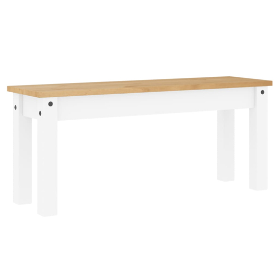 Bury Wooden Dining Bench In White And Brown