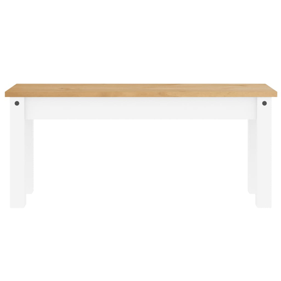 Bury Wooden Dining Bench In White And Brown