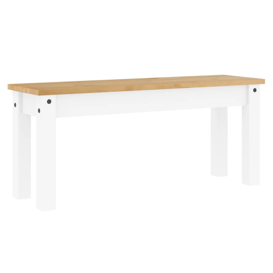 Bury Wooden Dining Bench In White And Brown